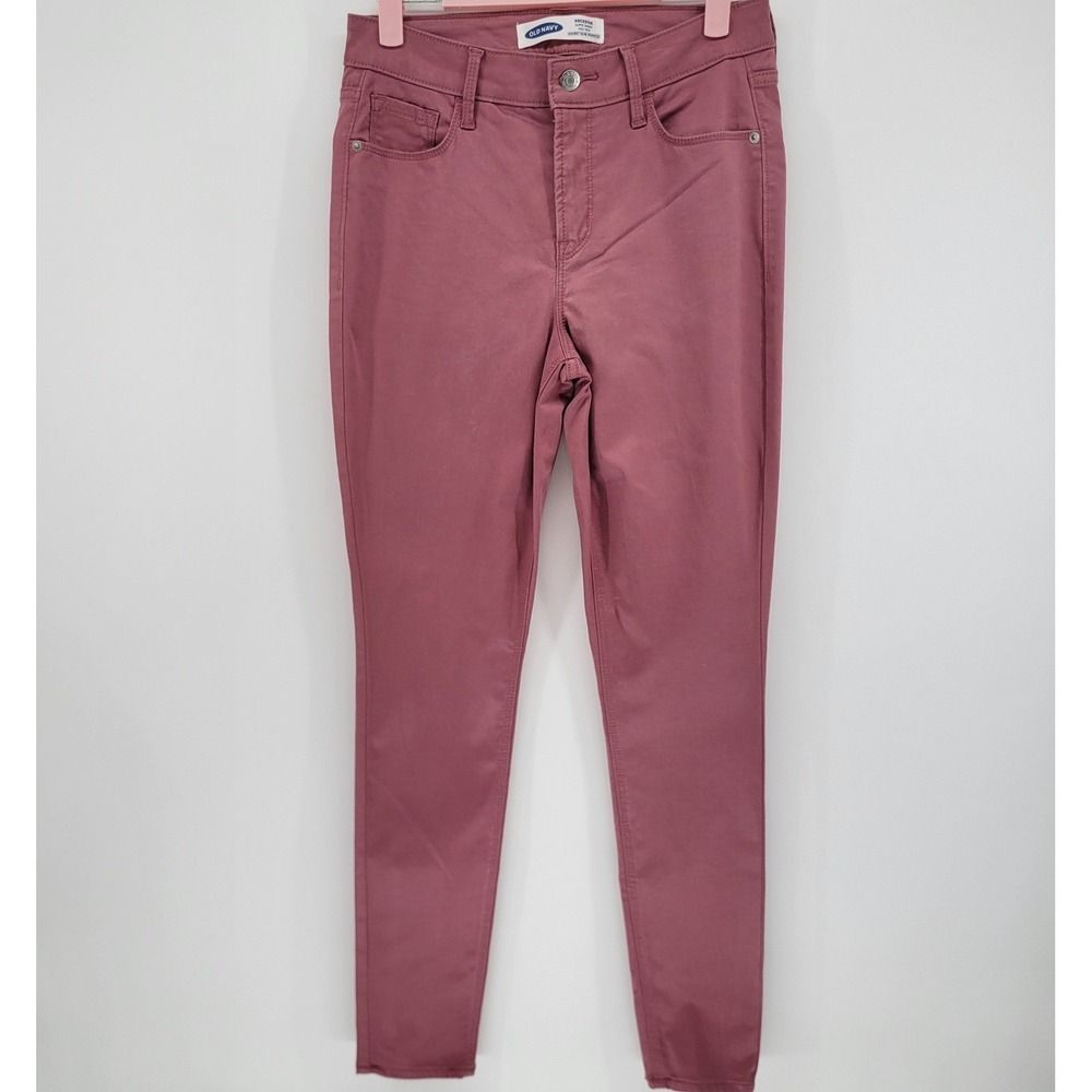 Old Navy Rockstar Super Skinny High Rise Pants Mauve Pink Women Size 6